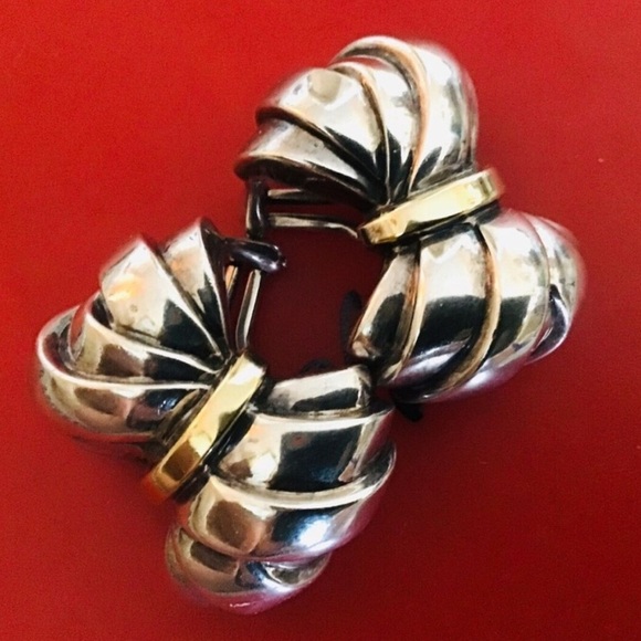 Tiffany & Co. Jewelry - Rare Tiffany & Co. Silver and Gold Twisted Bow Earrings